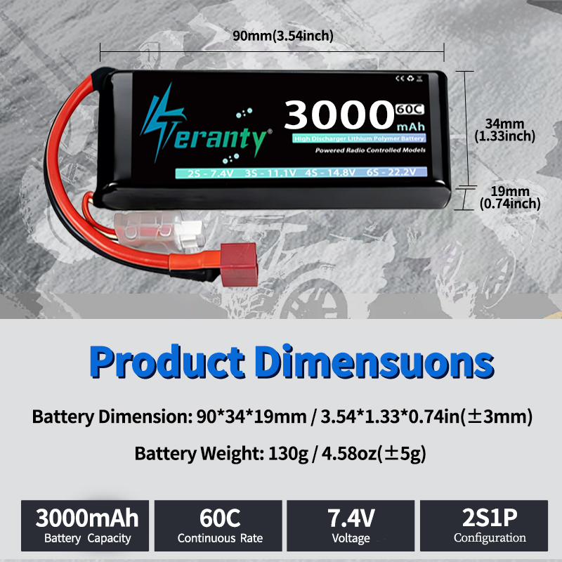 TERANTY 2S 3000mAh Lipo Batter - огляд і ціна Fpv Drone Esc